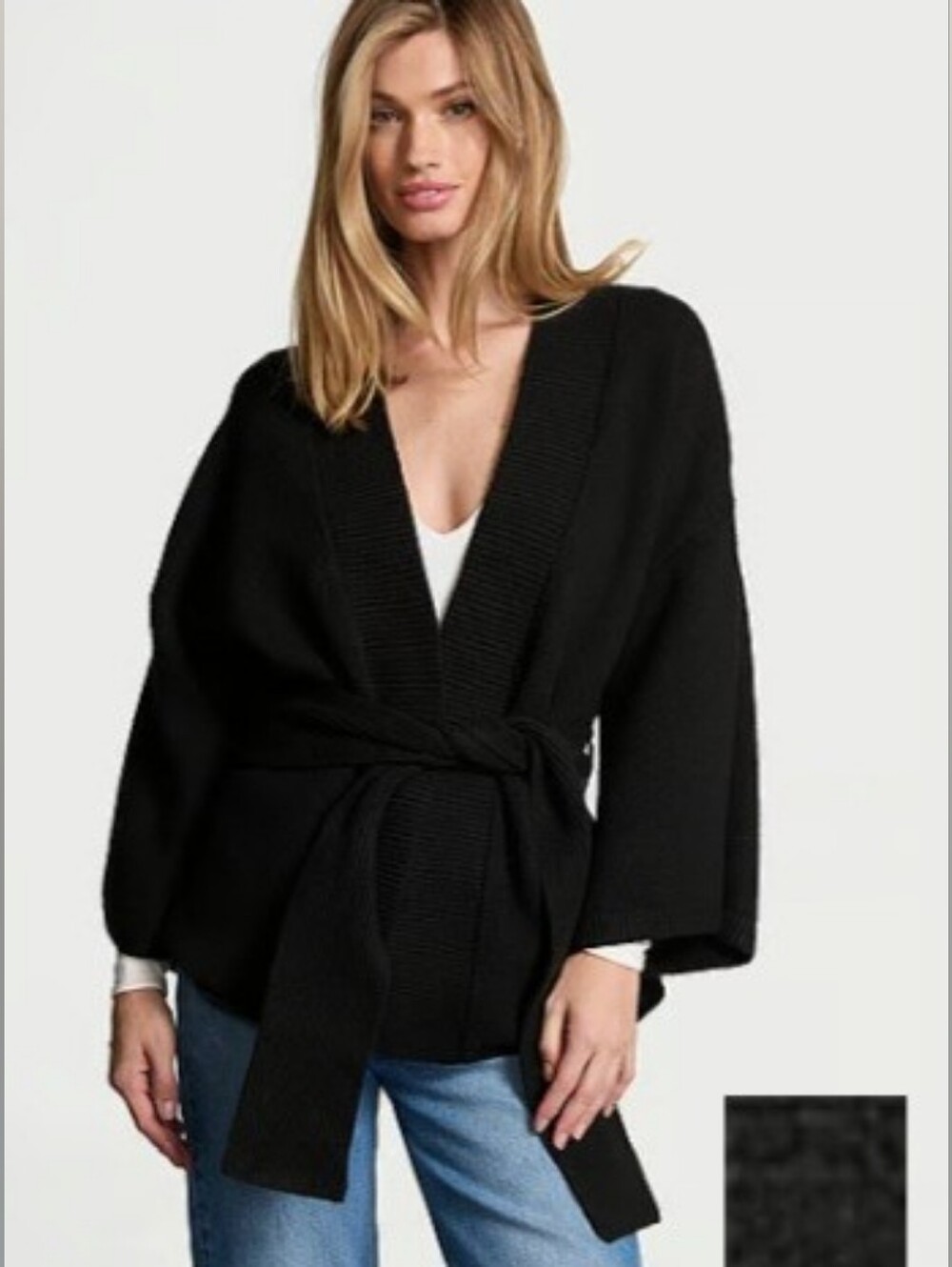 Victoria's Secret Black Wrap Cardigan